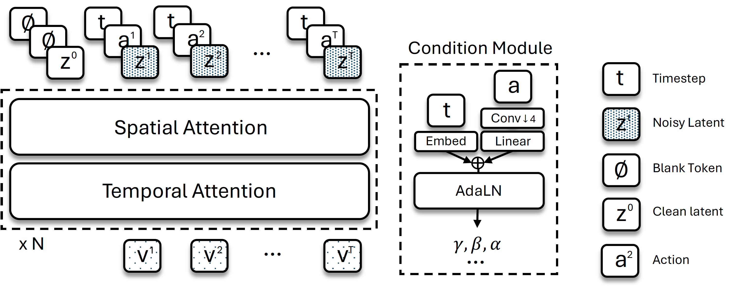 ACWM-DiT architecture